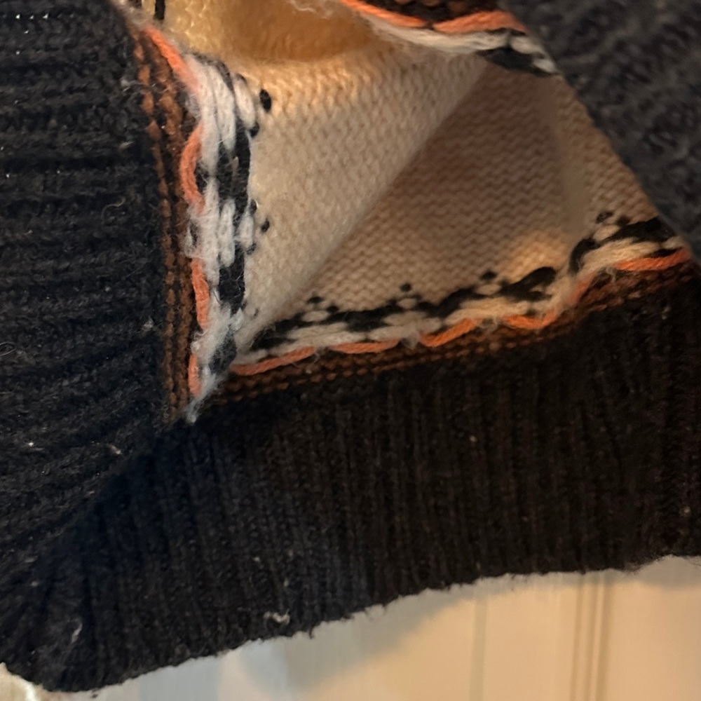 Marine Layer Black and Brown Patterned Cardigan - image 10